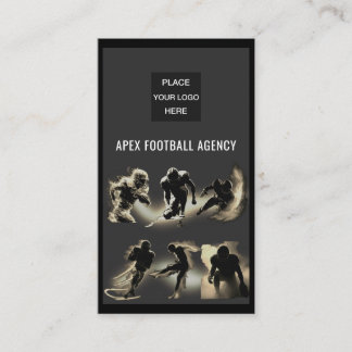American Football Sports Management-Sepia  Visitekaartje