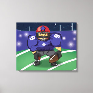 American Football Ster Canvas Afdruk