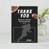 American Football Thank you Coach Card Bedankkaart (Staand voorkant)