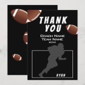 American Football Thank you Coach Card Bedankkaart (Voorkant / Achterkant)
