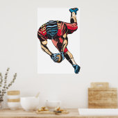 American Football Touchdown Poster (Keuken)