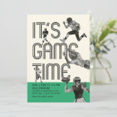 American Football Uitnodiging | Het is spel tijd (Staand voorkant)