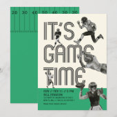 American Football Uitnodiging | Het is spel tijd (Voorkant / Achterkant)