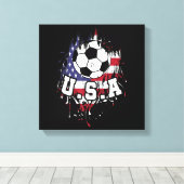 American Football USA Canvas Afdruk (Insitu (Houten vloer))