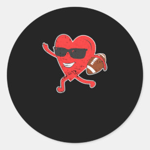 American Football Valentijnsdag Love Sports Run Ronde Sticker
