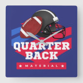 American Football Vierkante Klok (Voorkant)
