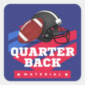 American Football Vierkante Sticker (Voorkant)