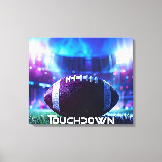 AMERICAN FOOTBALL - VOETBAL - TOUCHDOWN CANVAS AFDRUK (Voorkant)