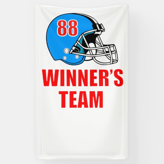 American footballhelm spandoek (Verticaal)
