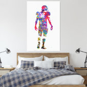 American Footballspeler Canvas Afdruk (Insitu (Slaapkamer))