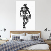American Footballspeler Canvas Afdruk (Insitu (Slaapkamer))