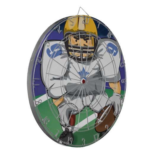 American footballspeler dartbord (Voorkant Links)