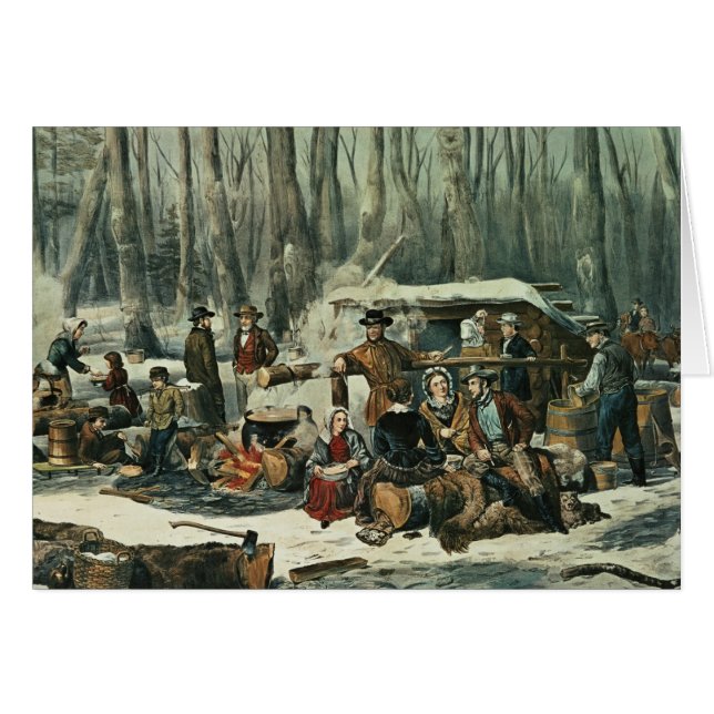 American Forest Scene - Maple Sugaring, 1856 (Voorkant Horizontaal)