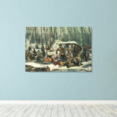 American Forest Scene - Maple Sugaring, 1856 Canvas Afdruk (Insitu (Houten vloer))