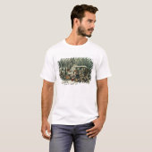 American Forest Scene - Maple Sugaring, 1856 T-shirt (Voorkant volledig)