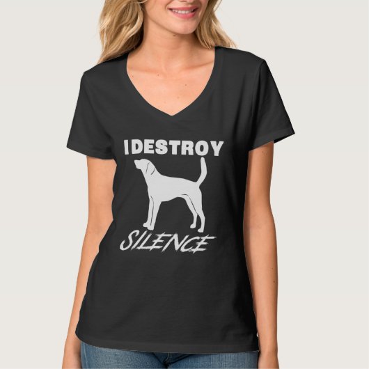 American Fox Hound   I Destroy Silence T-shirt (Voorkant)