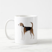 American Foxhound Basic Hondenras Illustration Koffiemok (Links)
