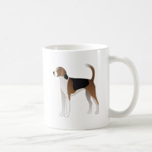 American Foxhound Basic Hondenras Illustration Koffiemok