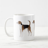 American Foxhound Basic Hondenras Illustration Koffiemok (Links)