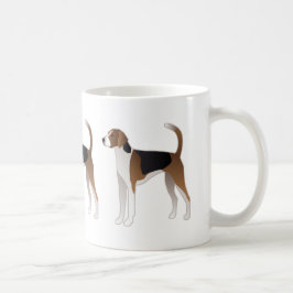 American Foxhound Basic Hondenras Illustration Koffiemok