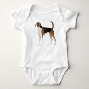 American Foxhound Basic Hondenras Illustration Romper