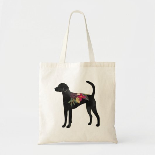 American Foxhound Boho Hondenras Silhouette Tote Bag (Voorkant)