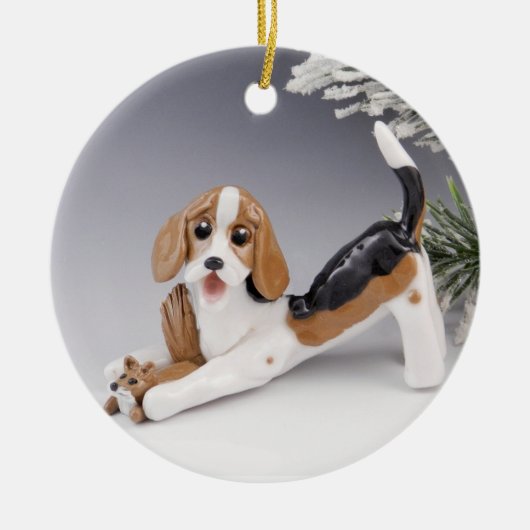 American Foxhound Ceramic Ornament (Voorkant)