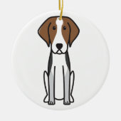 American Foxhound Dog Cartoon Keramisch Ornament (Voorkant)