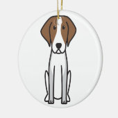 American Foxhound Dog Cartoon Keramisch Ornament (Links)