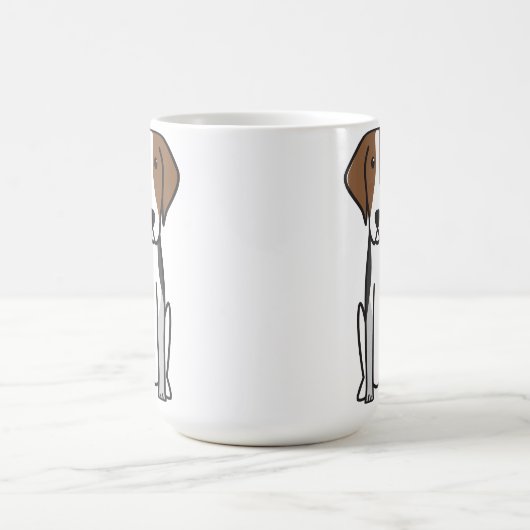 American Foxhound Dog Cartoon Koffiemok (Center)