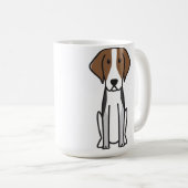 American Foxhound Dog Cartoon Koffiemok (Voorkant rechts)