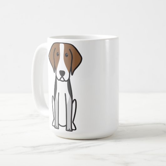 American Foxhound Dog Cartoon Koffiemok (Voorkant links)