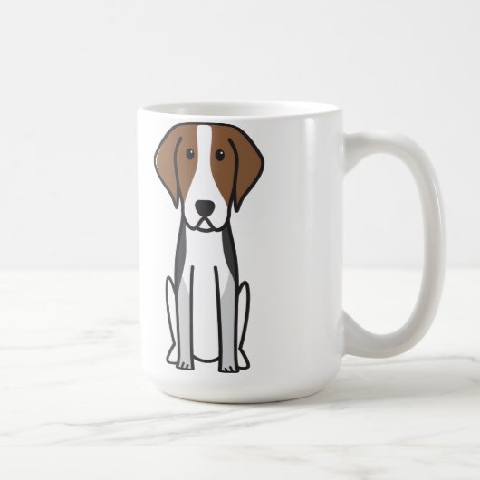 American Foxhound Dog Cartoon Koffiemok (Rechts)