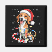 American Foxhound Dog Ugly Christmas Candy Cane Tr Magneet (Voorkant)