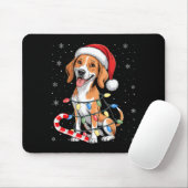 American Foxhound Dog Ugly Christmas Candy Cane Tr Muismat (Met muis)