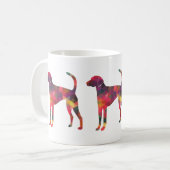 American Foxhound Geo Pattern Silhouette - Multi Koffiemok (Voorkant links)