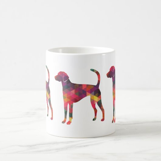 American Foxhound Geo Pattern Silhouette - Multi Koffiemok (Center)
