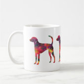 American Foxhound Geo Pattern Silhouette - Multi Koffiemok (Links)
