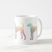 American Foxhound Geo Pattern Silhouette Pastel Koffiemok (Voorkant rechts)