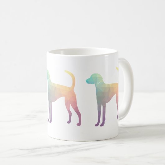 American Foxhound Geo Pattern Silhouette Pastel Koffiemok (Voorkant rechts)