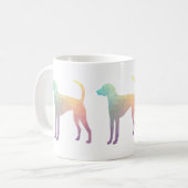 American Foxhound Geo Pattern Silhouette Pastel Koffiemok (Voorkant links)