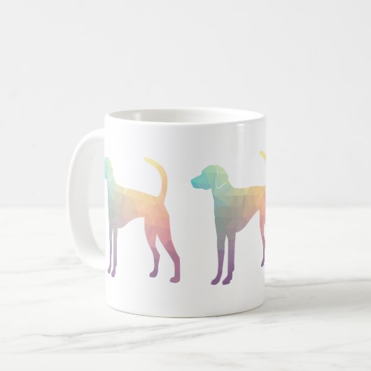 American Foxhound Geo Pattern Silhouette Pastel Koffiemok (Voorkant links)