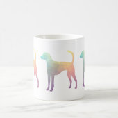 American Foxhound Geo Pattern Silhouette Pastel Koffiemok (Center)
