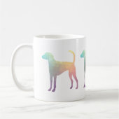 American Foxhound Geo Pattern Silhouette Pastel Koffiemok (Links)