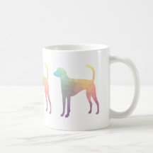 American Foxhound Geo Pattern Silhouette Pastel