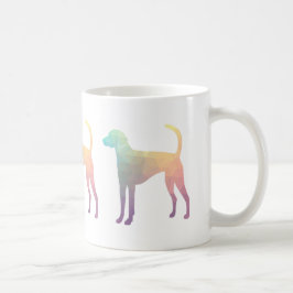 American Foxhound Geo Pattern Silhouette Pastel Koffiemok