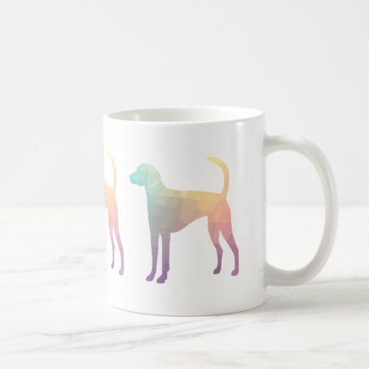 American Foxhound Geo Pattern Silhouette Pastel Koffiemok (Rechts)