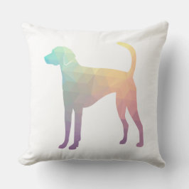 American Foxhound Geo Pattern Silhouette Pastel Kussen