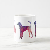 American Foxhound Geo Pattern Silhouette Pink Koffiemok (Center)