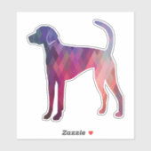 American Foxhound Geometric Pattern Silhouette Sticker (Vel)